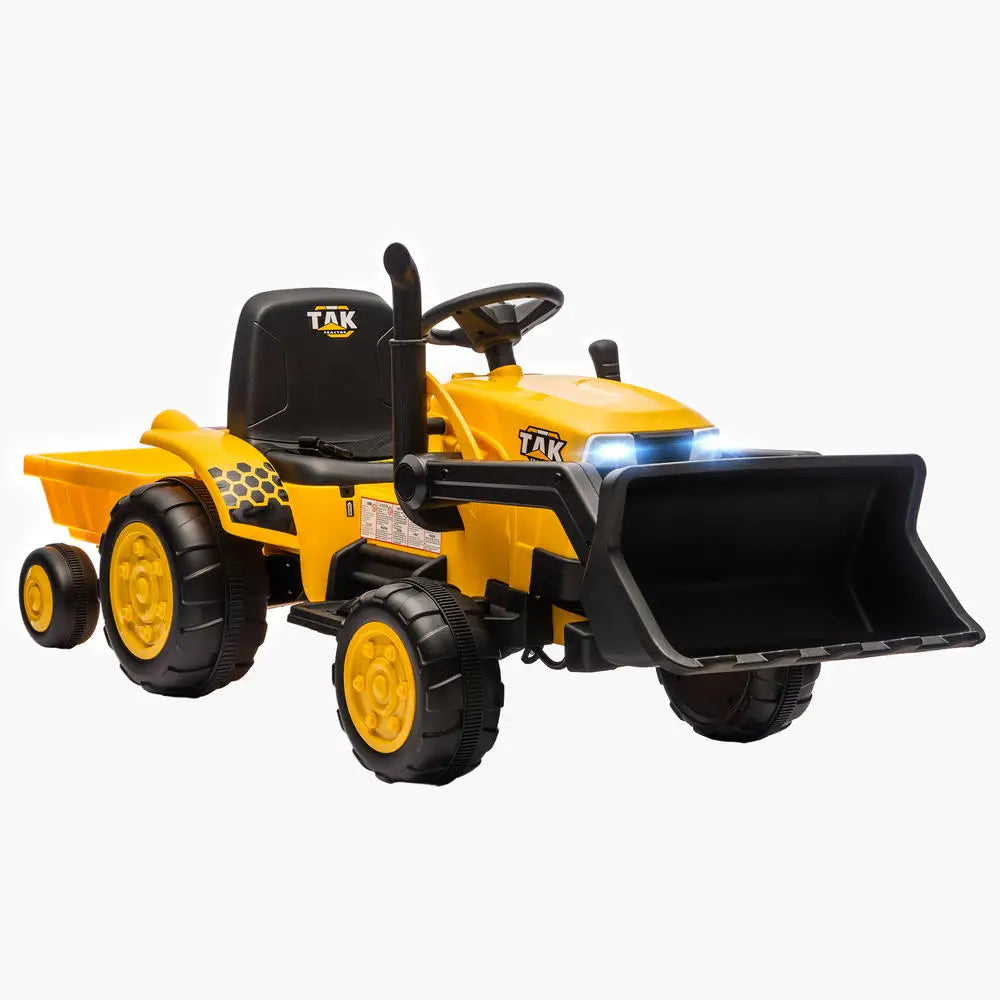 Electric Construction Excavator Toy With Flexible Movable Shovel, Detachable Trailer, Dual Control Modes, Safe