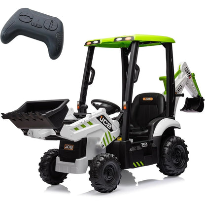 4-in-1 Kids Electric Tractor Excavator 12V Ride-On Car Front Loader/Shovel & Bulldozer Function |   2.4g Remote Control |   2–4 Km/H