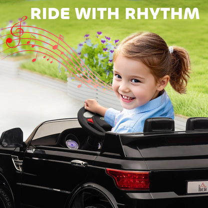 Homcom Licensed Electric Car for Children Aged 3-6 with 2 12V Motors 110X68X52 cm Black