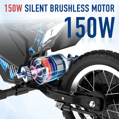 EVERCROSS TECH EV13M-children's electric Motorbike 150W - 2 speeds (8/16 km/h) -12 km autonomy-12 "off-road tires-for