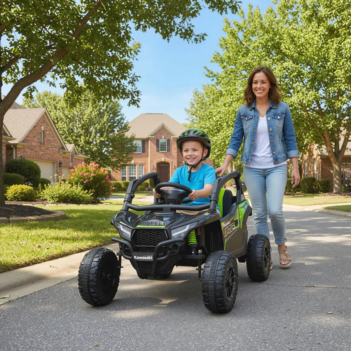 AIYAPLAY electric Car child UTV KAWASAKI TERYX KRX child 12 V electric buggy with 2 Motors 25 W with remote control