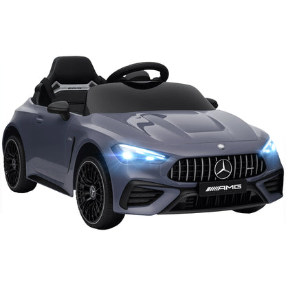 Kids Ride on Car,Electric Car for Kids 12V Dual Motors,Start-Stop Button,Remote Control,Led Lights,Music,Suitable for 3-6 Years Gray