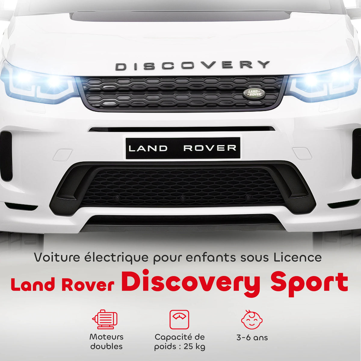 AIYAPLAY Car Electric children licensed Land Rover Library Sport Sport electric vehicle 12V with remote control 2,4G lumi