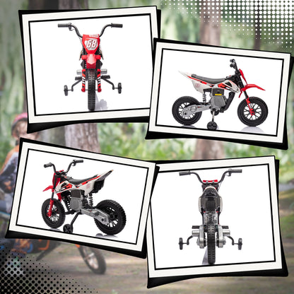 Motorbike cross child electric motorbike for children 3-6 years 2 12V speed motor max. 5 km/h Red