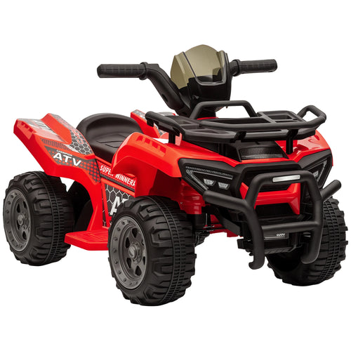 Electric quad for children +18 months, 6V battery-powered electric vehicle with a speed of 2 km/h, 70x42x45 cm, red
