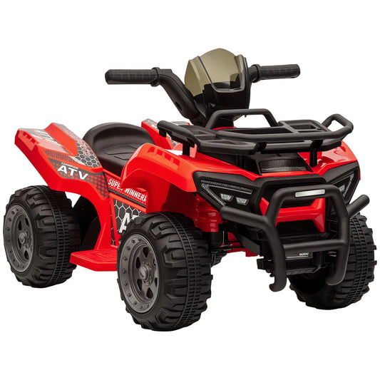 Electric quad for children +18 months, 6V battery-powered electric vehicle with a speed of 2 km/h, 70x42x45 cm, red