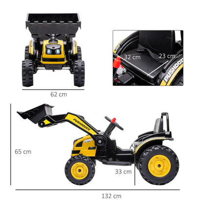 Ride On Excavator Toy 132 X 62 X 65 Cm Adjustable Manual Shovel Safety Belt Seat Easy Steering Assembly Required Leisure