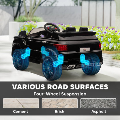 Homcom Licensed Electric Car for Children Aged 3-6 with 2 12V Motors 110X68X52 cm Black