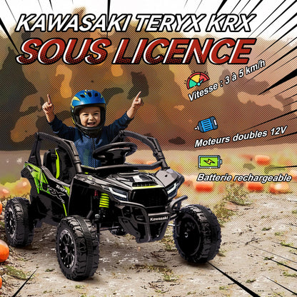 AIYAPLAY electric Car child UTV KAWASAKI TERYX KRX child 12 V electric buggy with 2 Motors 25 W with remote control