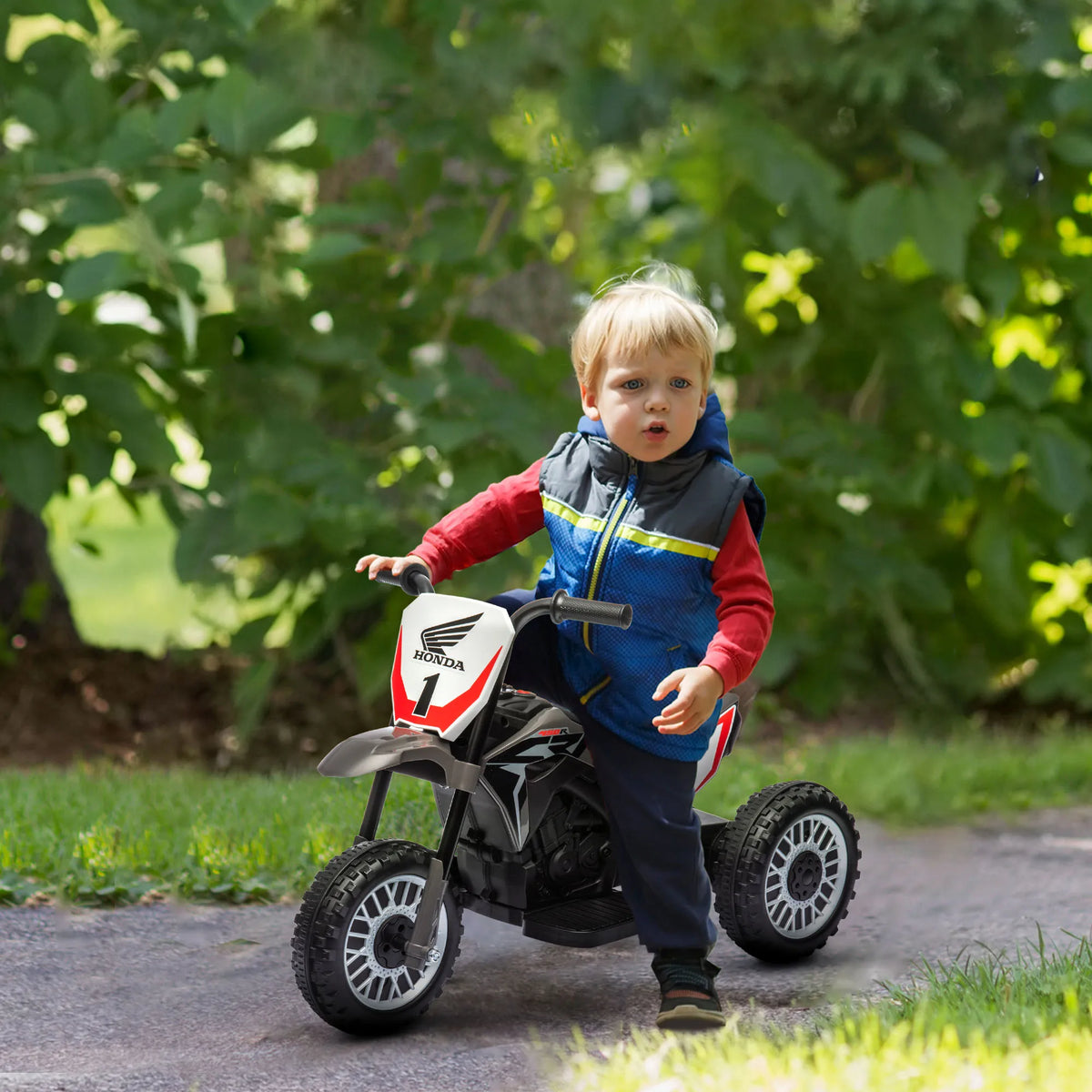 Electric motorbike for children 3 Wheel Battery 6V children 18-36 Months Grey, toy motorbike for children, Self-worn motorbike, motorbike for