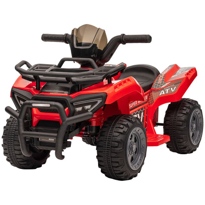 Electric quad for children +18 months, 6V battery-powered electric vehicle with a speed of 2 km/h, 70x42x45 cm, red