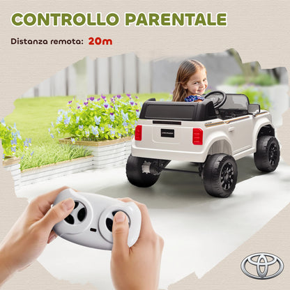 Children's Electric Car, 12V with Remote Control, Age 3-6 Years, White, Children's Toy Electric Car, Children's Toy Car, Ride-On Electric Car, Electric Stroller