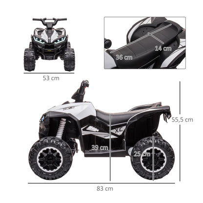 Homcom Electric Quad for Children 3-5 Years 12V with 2 Motors Headlights Horn