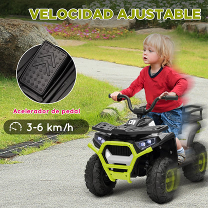 Aiyaplay Electric Quad for Children +3 Years Old with 12V Battery Load 30 kg Green