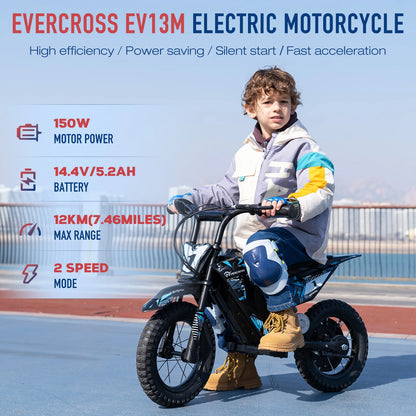 EVERCROSS TECH EV13M-children's electric Motorbike 150W - 2 speeds (8/16 km/h) -12 km autonomy-12 "off-road tires-for