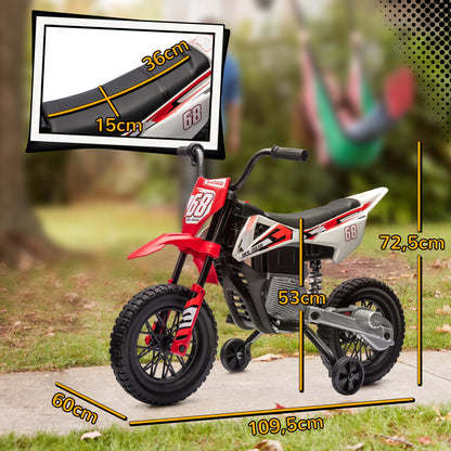 Motorbike cross child electric motorbike for children 3-6 years 2 12V speed motor max. 5 km/h Red