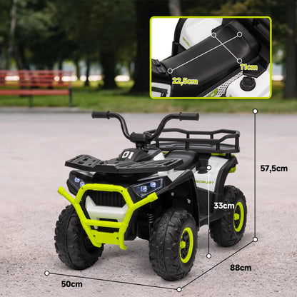 Aiyaplay Electric Quad for Children +3 Years Old with 12V Battery Load 30 kg Green
