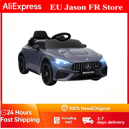 Kids Ride on Car,Electric Car for Kids 12V Dual Motors,Start-Stop Button,Remote Control,Led Lights,Music,Suitable for 3-6 Years Gray