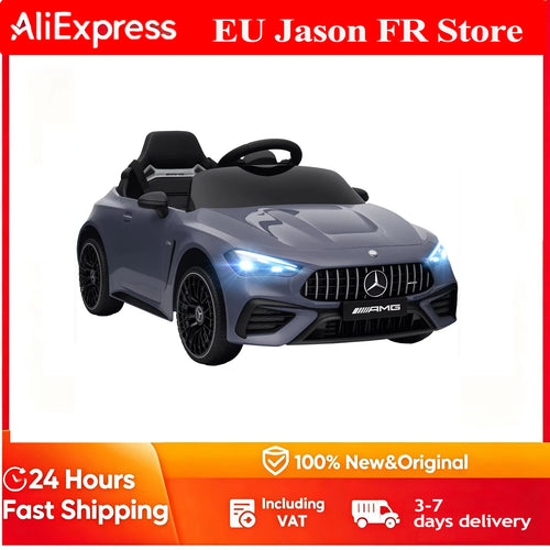 Kids Ride on Car,Electric Car for Kids 12V Dual Motors,Start-Stop Button,Remote Control,Led Lights,Music,Suitable for 3-6 Years Gray