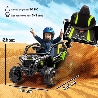 AIYAPLAY electric Car child UTV KAWASAKI TERYX KRX child 12 V electric buggy with 2 Motors 25 W with remote control