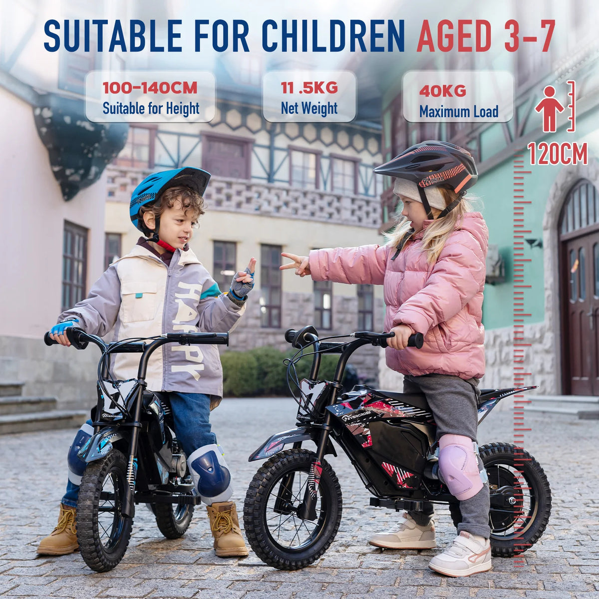 EVERCROSS TECH EV13M-children's electric Motorbike 150W - 2 speeds (8/16 km/h) -12 km autonomy-12 "off-road tires-for