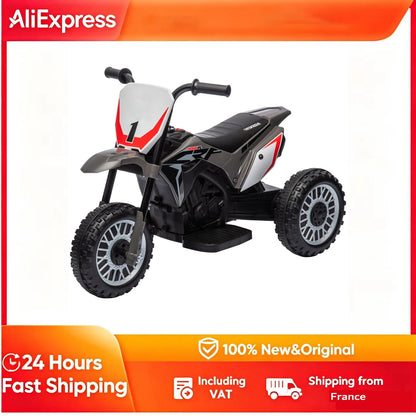 Electric motorbike for children 3 Wheel Battery 6V children 18-36 Months Grey, toy motorbike for children, Self-worn motorbike, motorbike for
