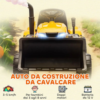 Electric Construction Excavator Toy With Flexible Movable Shovel, Detachable Trailer, Dual Control Modes, Safe