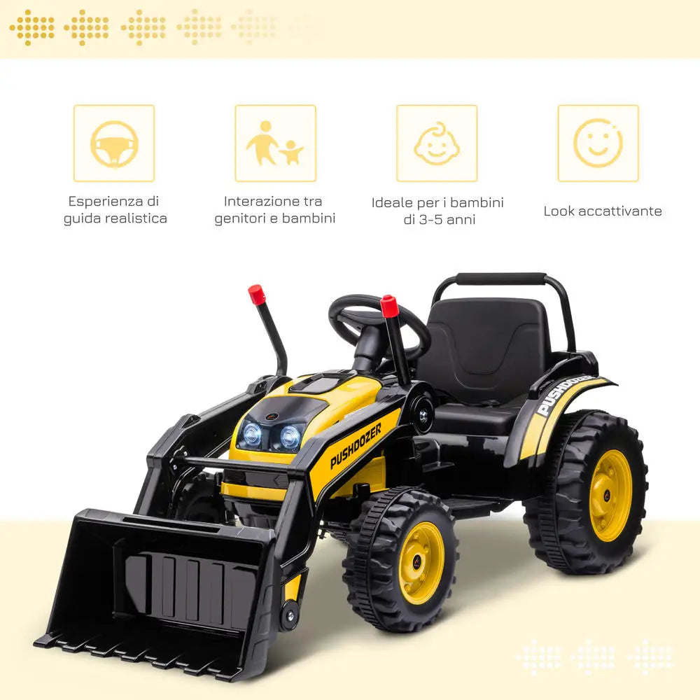 Ride On Excavator Toy 132 X 62 X 65 Cm Adjustable Manual Shovel Safety Belt Seat Easy Steering Assembly Required Leisure