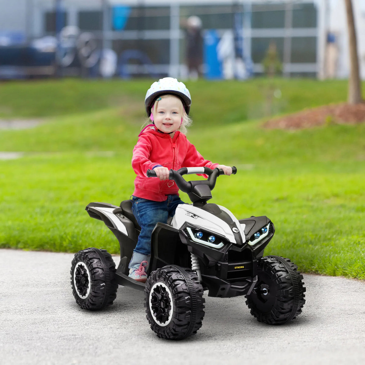 Homcom Electric Quad for Children 3-5 Years 12V with 2 Motors Headlights Horn